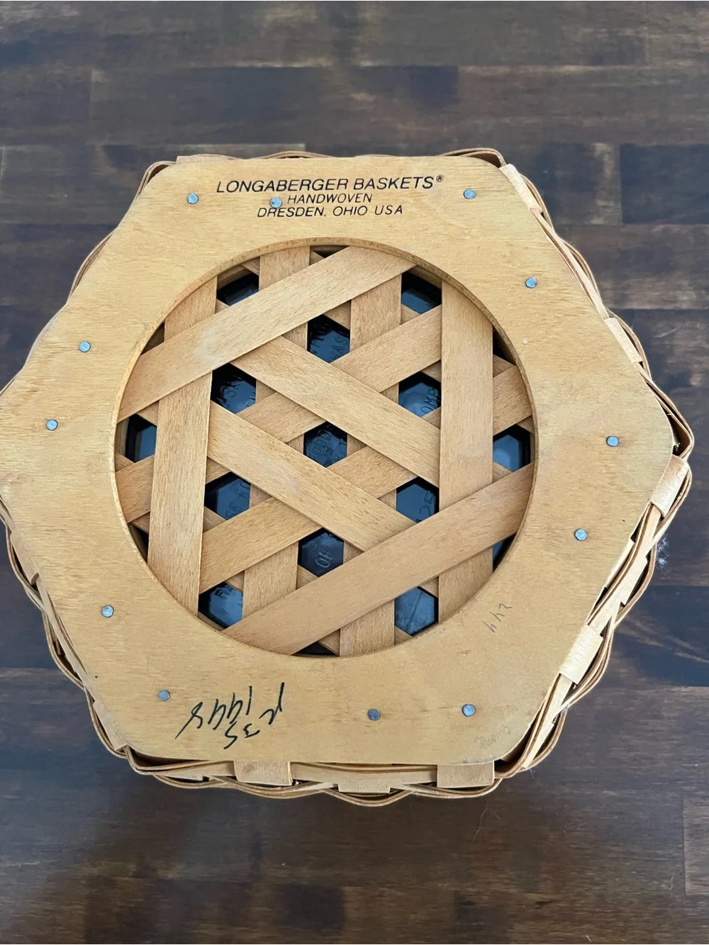 Longaberger hexagonal woven